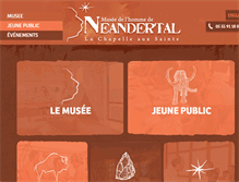 Tablet Screenshot of neandertal-musee.org